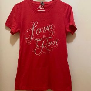 Love to run Tee size Large